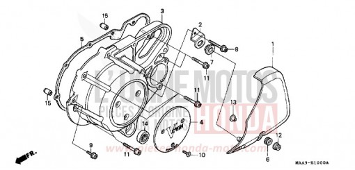 PANNEAU CARTER-MOTEUR G. (VT1100CS/CT) VT1100CS de 1995